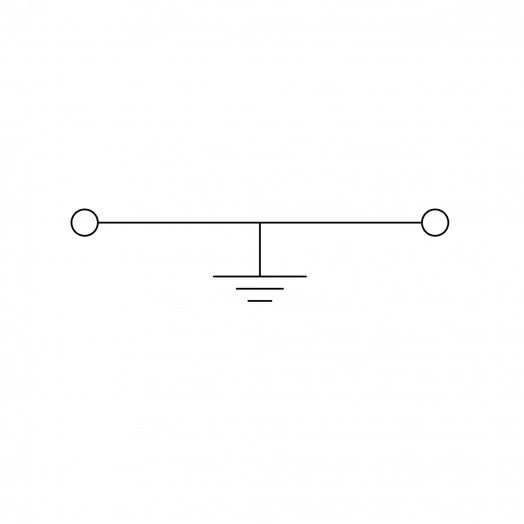 Клемма заземления, винтовой зажим, 2 точки подключения, 50 кв.мм