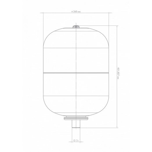 Бак расширительный В 18, металлический фланец