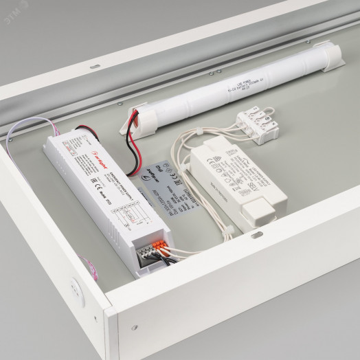 Панель IM-EMERGENCY-1.5H-S300x1200-45W Warm3000 (WH, 120 deg, 230V) (, IP40 Металл, 2 года)