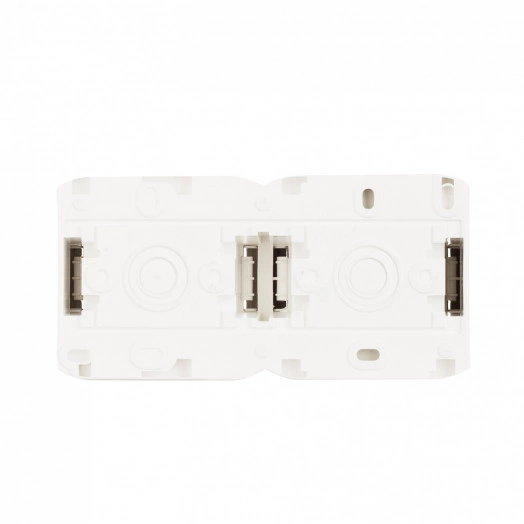 Quteo Блок: Выключатель + розетка с заземлением со шторками наружный белый IP44