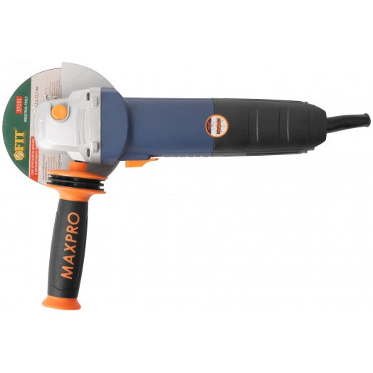 Шлифмашина угловая 1200 Вт, 11500 об/мин, быстрозажимной кожух 125мм, антивибрационная ручка, дополнительные щетки, 2,2 кг, кор.