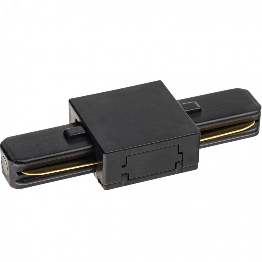 Коннектор трековый, для соединения шинопровода, прямой, жесткий, ARTLINE, пластик/медь, черный, 59744 9, Ritter