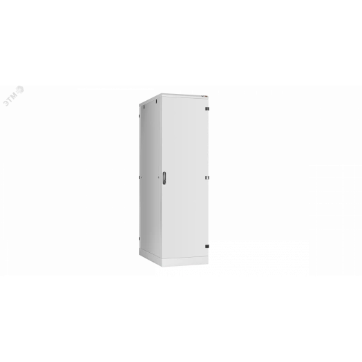 Шкаф напольный 24U, 19', дверь металл, Ш600хГ800мм, цельнометаллические стенки, серый