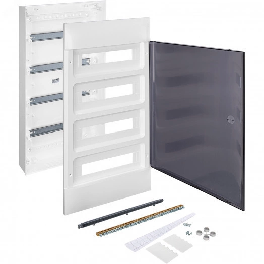 Practibox S Пластиковый щиток Навесной (ЩРн-П) 4X18 Дымчатая дверь