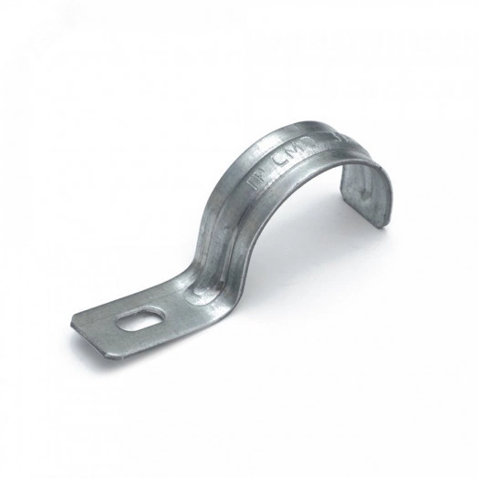 Скоба металлическая однолапковая усиленная противопожарная СМОУ d31-32 мм (50 шт/уп)