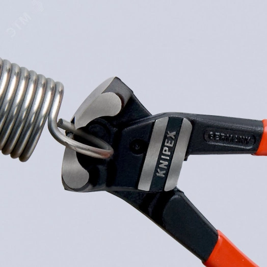 Болторез торцевый особой мощности резка - мягкая проволока 6мм проволока средней твердости 4мм твердая проволока 35мм рояльная струна (HRC 59) 3мм L=200мм 64HRC обливные рукоятки блистер цвет черный