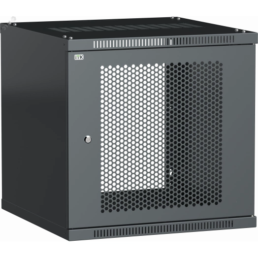 Шкаф LINEA WE 9U 600х600мм дверь перфорированная черный