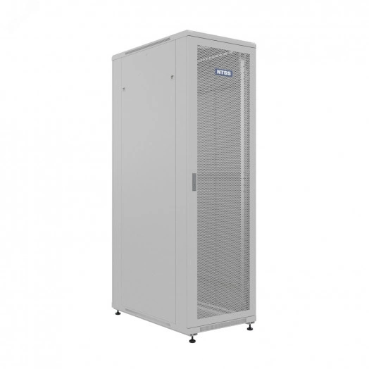 Шкаф напольный универсальный серверный R 47U 800х1000мм, 4 профиля 19, двери перфорированная и перфорированная, боковые стенки съемные, регулируемые опоры, разобранный, серый RAL 7035