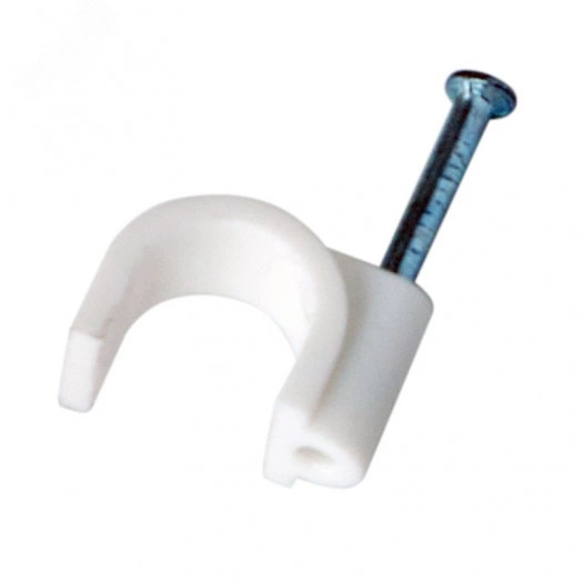 Крепеж кабеля круглый 9 мм, белый (50 шт/уп)