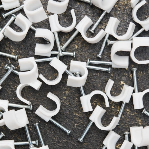 Крепеж кабеля круглый 9 мм, белый (50 шт/уп)