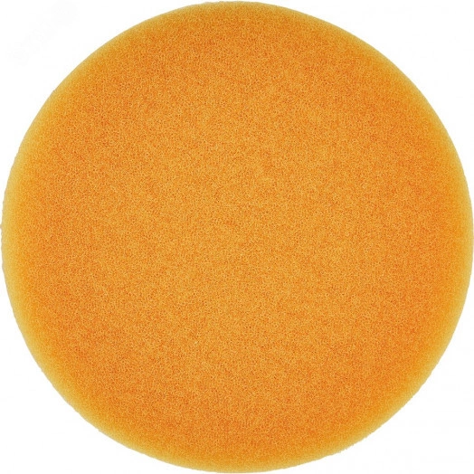 Насадка полировальная из поролона 125 мм (плоская, оранжевая, липучка)