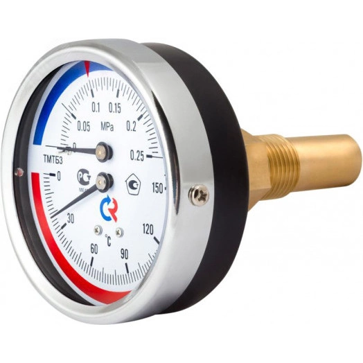 Термоманометр осевой ТМТБ-31Т.1, 0...150С, 0…0,6 МРа 1/2' кл.2.5