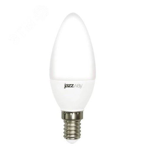 Лампа светодиодная LED 7w E14 4000K свеча  230/50 Jazzway