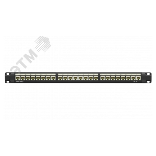 Патч-панель 19'',1U,CAT5E, 24 модуля RJ45, неэкранир ованная