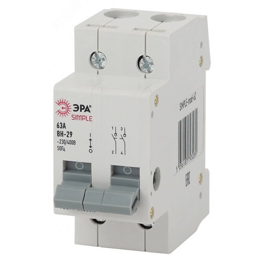 Выключатель нагрузки 3P 25А ВН-29 SIMPLE-mod-64 ЭРА
