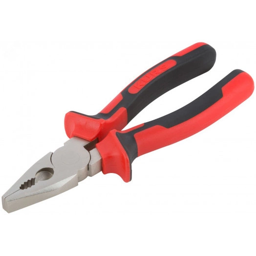 Плоскогубцы комбинированные ''Тренд'' двухцветные прорезиненные ручки хром-никелевое покрытие 180 мм