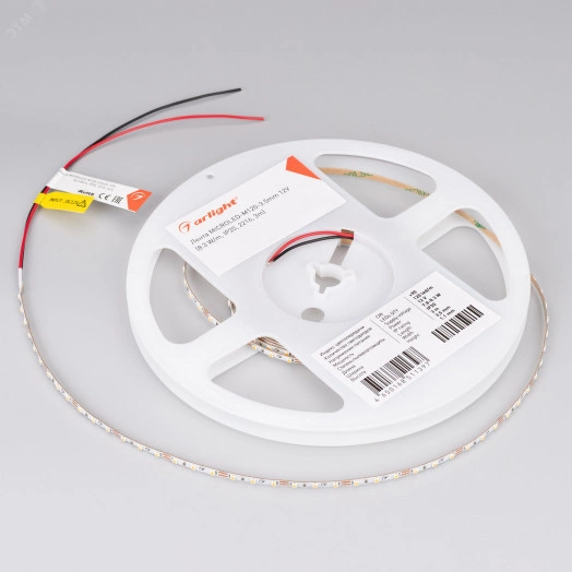 Лента LED MICROLED-M120-3.5mm 12V White6000 (8.3 W/m, IP20, 2216, 3m) (ARL, узкая)