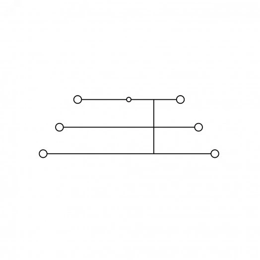 Клемма трехуровневая, винтовой зажим, 6 точек подключения, 2.5 кв.мм, серая