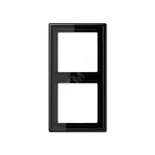 Рамка 2-я для горизонтальной/вертикальной установки  Серия- LS990  Материал- дуропласт  Цвет- черный