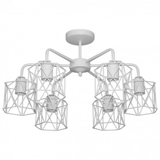 Светильник Стелла 161 бел.муар НПБ 01-6х60-142 Е27 ИУ