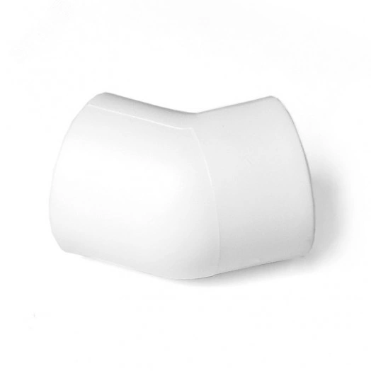 Угольник 125 45 град., полипропиленовый, белый