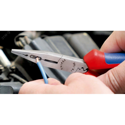 Плоскогубцы электрика для монтажа проводов резка - проволока средней твердости 25мм твердая проволока 16мм L=160мм хромированные двухкомпонентные рукоятки