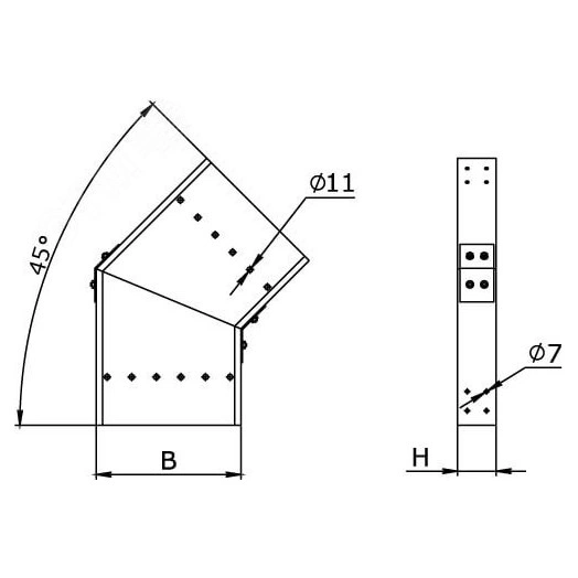 Зажим для фиксации гибкой шины 80мм
