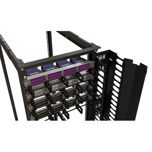 Организатор кабельный вертикальный. 37U для стоек ORK2A. ORL1. ширина 150мм. объединение в ряды. высота пальцев 106мм с крышками. черный