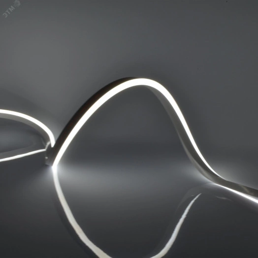 Светодиодная гибкая герметичная лента. NEON ULS-N01-2835-120LED/m-6mm-IP67-DC12V-9W/m-5M-6500K катушка 5м в блистере дневной белый свет 6500K