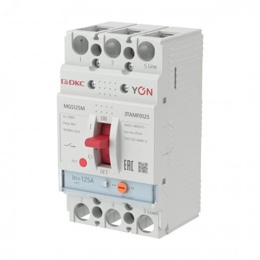 Автоматический выключатель YON MGS125 3P 100-125A 25kA