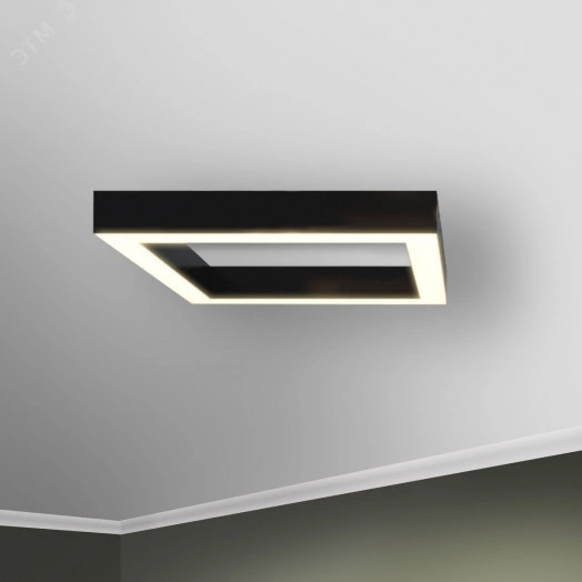 Светильник светодиодный RVE-LBX-HOLE-BOX-1000-N (Квадрат с отв. 1000х1000х100мм S80мм 95Вт Накладной 4000К Белый)