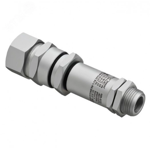 Ввод кабельный взрывозащищенный для монтажа       бронированным кабелем (любой тип брони) с наружнымдиаметром 18-22 мм с двойным уплотнением кабеля понаружной и поясной из оляции КВВ-БУ22-С