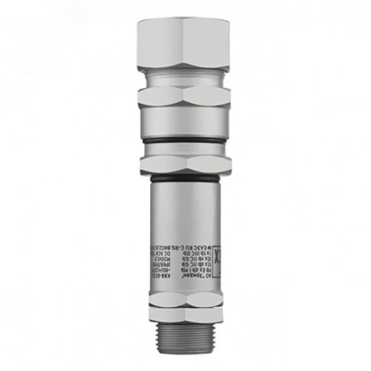 Ввод кабельный взрывозащищенный для монтажа       бронированным кабелем (любой тип брони) с наружнымдиаметром 18-22 мм с двойным уплотнением кабеля понаружной и поясной из оляции КВВ-БУ22-С