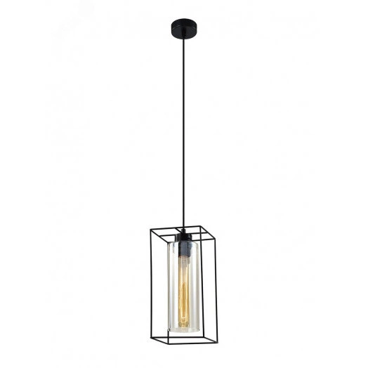 Светильник подвесной (подвес) Luna 5148-201 1 х Е27 40 Вт черный лофт - кантри потолочный