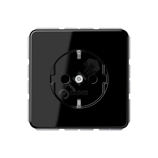 Розетка штепсельная SCHUKO 16A 250V с автозажимом черный