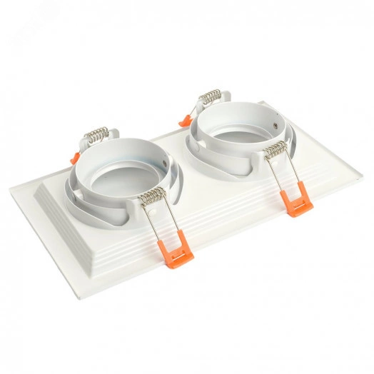 Светильник ИВО-2х50w G5.3 поворотный прямоугольный белый