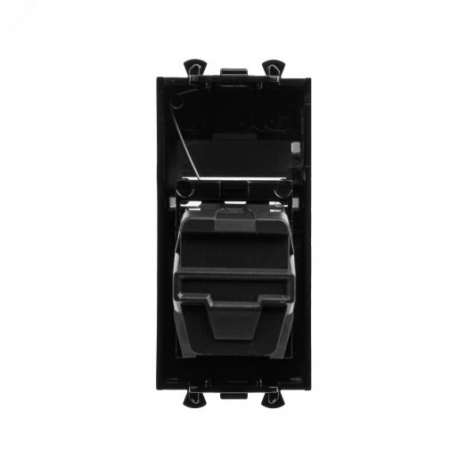 Avanti USB 3.0 розетка ''Черный квадрат'' модульная, тип А-А, 1 модульная