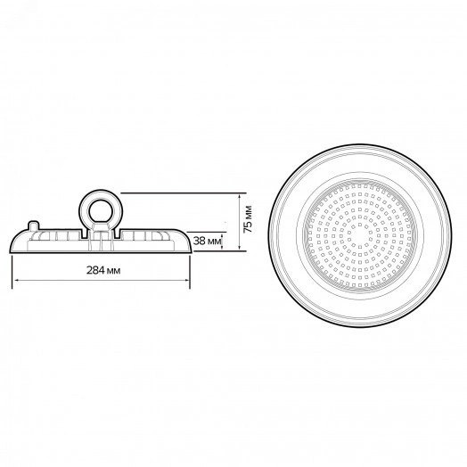 Светильник светодиодный промышленный ДСП-150Вт 4000К 15000Лм 110° IP65 Jazzway