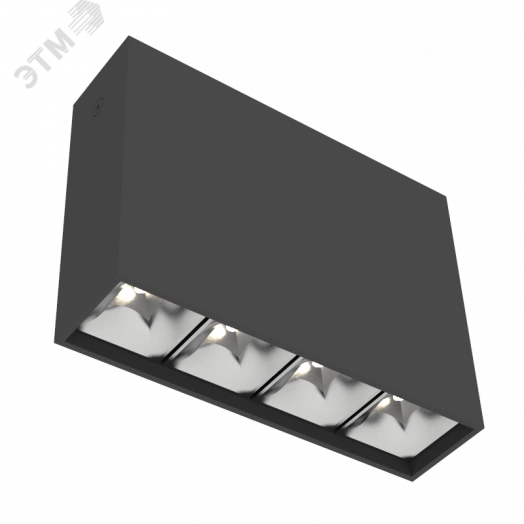 Светильник светодиодный ДПО-14Вт 3000К DL-Box Reflect Multi кососвет черный