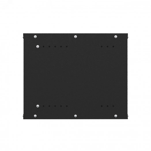 Шкаф настенный телекоммуникационный LIME 12U 550х600х635мм, 2 профиля 19, дверь сплошная металл, боковые стенки несъемные, разобранный, черный RAL 9005