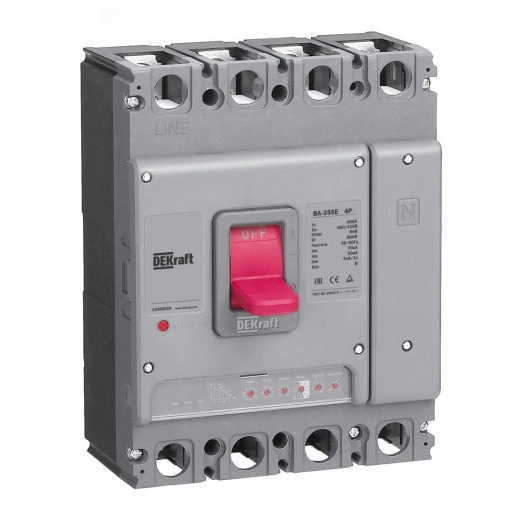 Силовой автоматический выключатель с электронным расцепителем 4P 630А 70кА ВА-355E
