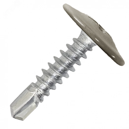 Саморез металл/металл 4.2х19 пресс-шайба сверло RAL7005