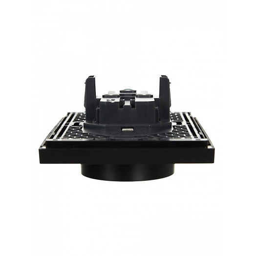 FORTE&PIANO Розетка 2-местная с заземлением с защитными шторками безвинтовое крепление 16А FP123 черный IEK