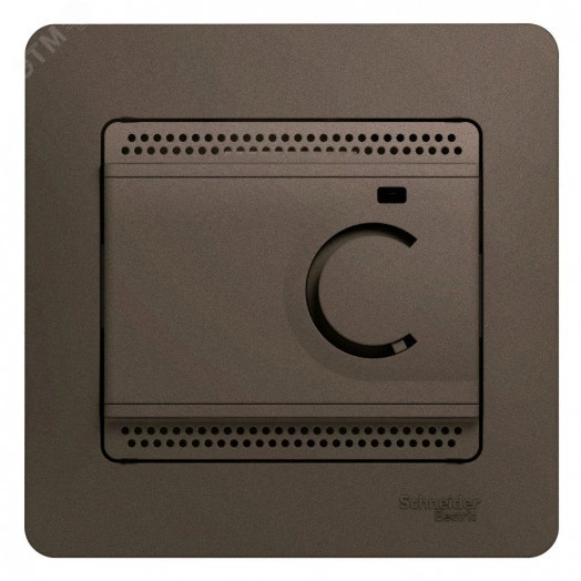 GLOSSA Термостат электронный теплого пола с датчиком 10A шоколад в сборе