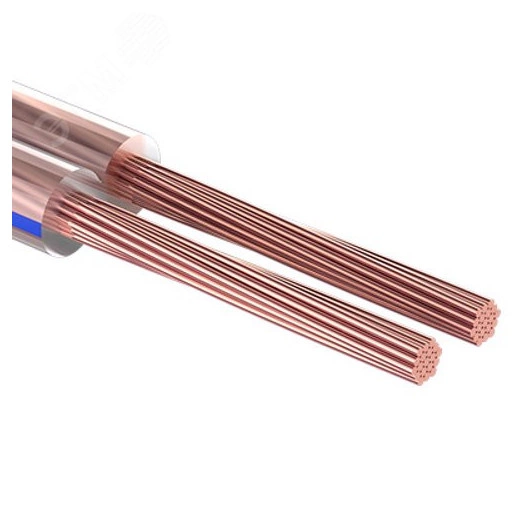 Кабель акустический 2х0.75 мм?. прозрачный BLUELINE. мини-бухта 20 м, REXANT