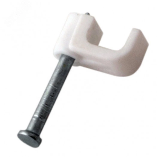 Крепеж кабеля плоский 4х2 мм, белый (50 шт/уп)