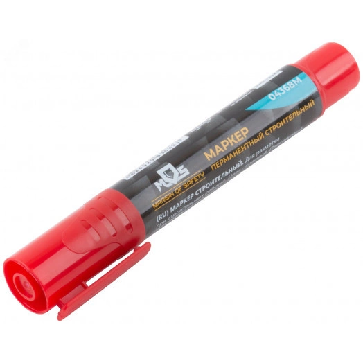 Маркер перманентный строительный, красный