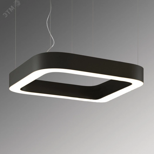 Светильник светодиодный RVE-LBX-HOLE-BOX-SOFT-1500-P (Квадрат закругл. с отв. 1500х1500х100мм S80мм 131Вт Подвесной 4000К Белый)