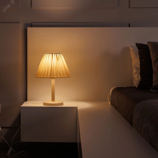 Светильник настольный ННБ 11-60-095 Суфле с абажуром СТ софт беж