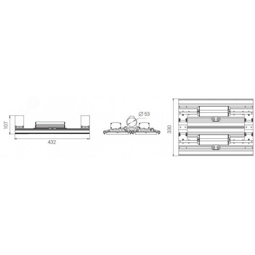 Светодиодный светильник Diora Unit2 PRO 220/34000 Д 3K консоль